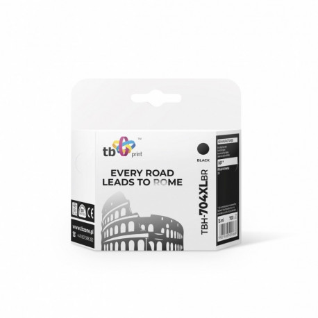 Ink for HP DJ IA 2060 Black remanufactured XL TBH-704XLBR (HP No. 704 CN692AE)