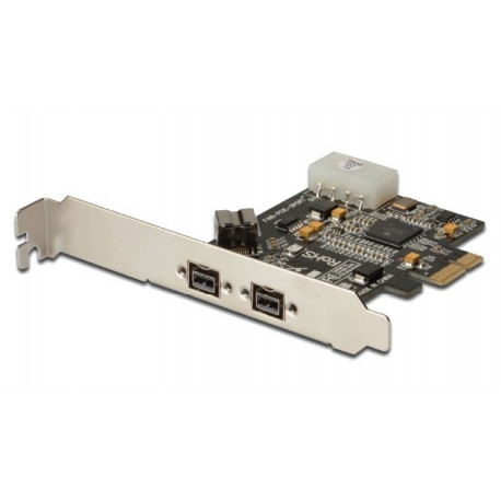 Karta/Kontroler Firewire (800) PCI Exp., 2xZew. 1xWew. IEEE1394b 9pin,Low Profile, Chipset: XIO2213B