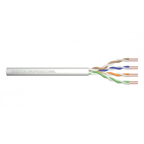 Cat.5e U/UTP Installation Cable, AWG 24/1, Eca, PVC, 100 m, Gray