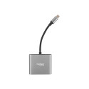 Natec | USB-C Multiport Adapter | NMP-1607 | Grey | USB Type-C | 0.11 m