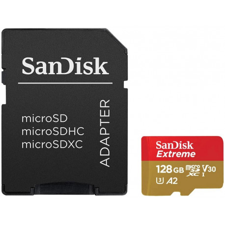 Sandisk mälukaart microSDXC 128GB Extreme + adapter