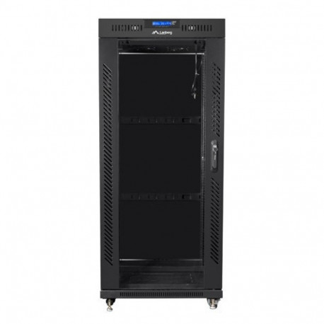 RACK installation cabinet solution 19 22U 800X800 black LCD glass door (FLAT PACK)
