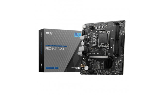 MSI PRO H610M-E emaplaat Intel H610 LGA 1700 micro ATX