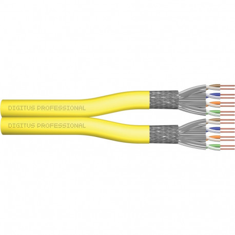 "DIGITUS Verlegekabel Cat7a S/FTP dupl.B2ca 500m gelb AWG22/1 (Speditionsversand)"