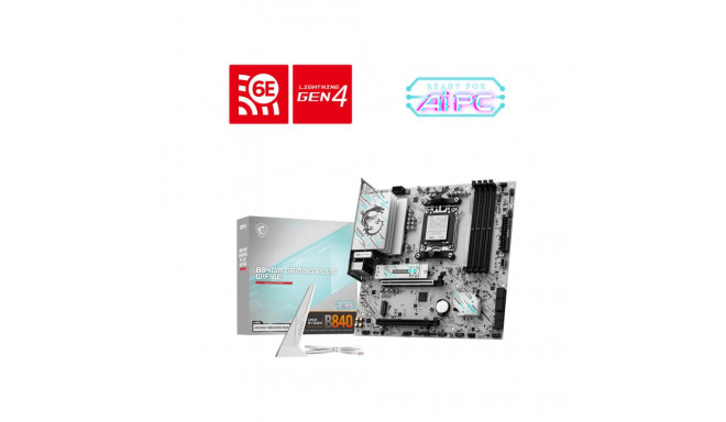 MSI B840M GAMING PLUS WIFI6E emaplaat AMD protsessoripere AM5 protsessoripesa DDR5 toetatud kõvakett