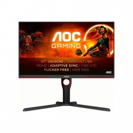 AOC | Monitor | Q27G3XMN/BK | 27 " | VA | 16:9 | 180 Hz | 1 ms | 2560 x 1440 pixels | 700 cd/m² | HD