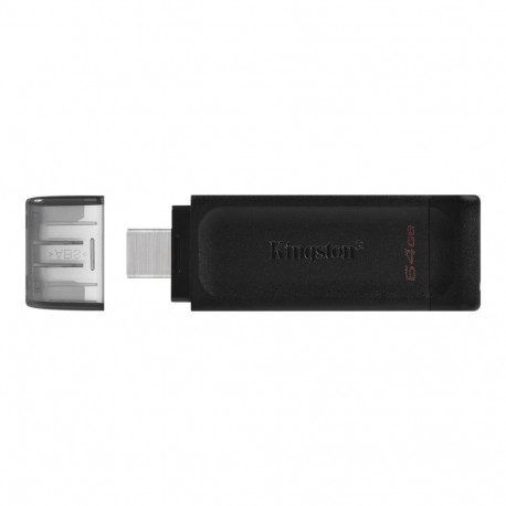 Kingston mälupulk DataTraveler 70 64GB USB Type-C, must