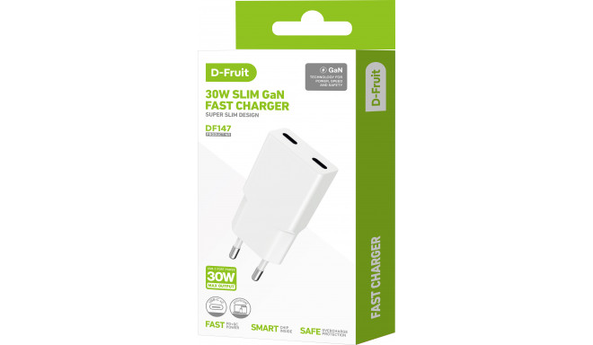 D-Fruit charger 30W 2xUSB-C DF147