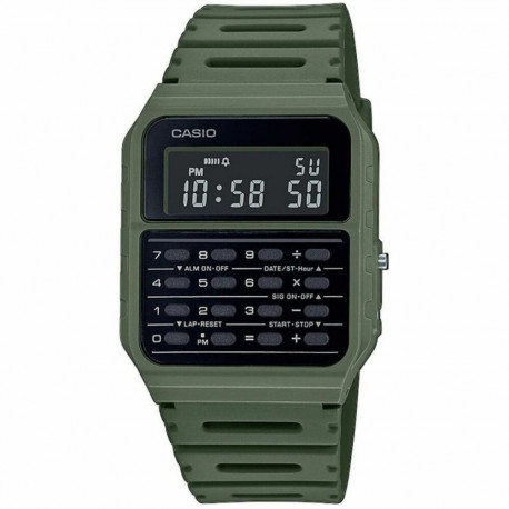 Unisex Kell Casio CALCULATOR Must Roheline