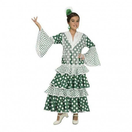 Costume for Children My Other Me Feria Green Flamenco Dancer - 7-9 Years