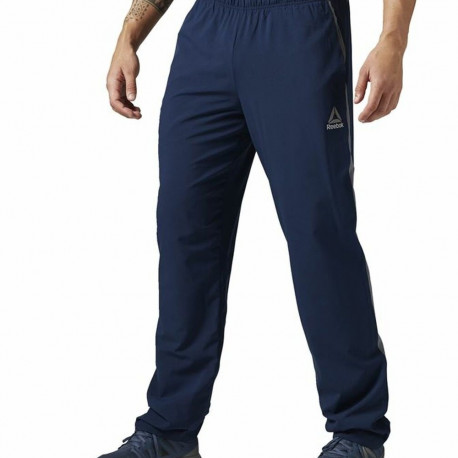 Long Sports Trousers Reebok Workout Ready Dark blue Men - S