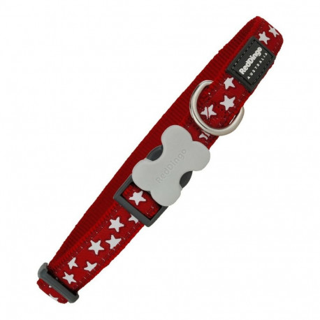 Dog collar Red Dingo Style Red Stars (2 x 31-47 cm)