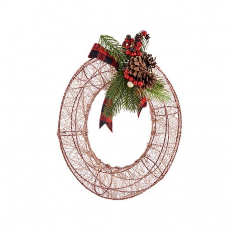 Advent wreathe 29 x 12 x 30 cm Metal champagne