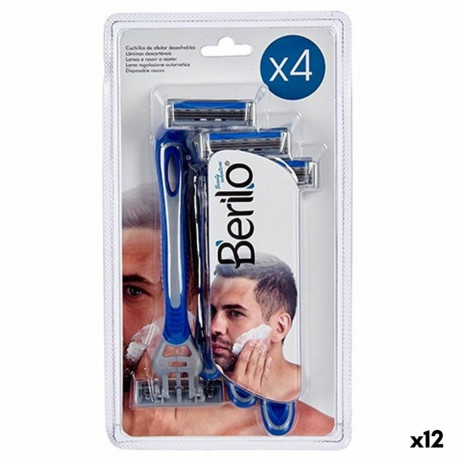 Disposable Razor Berilo 37676 37676 4 Pieces (12 Units)