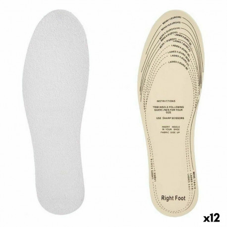 Kujud Sport Valge Puuvill Plastmass Lateks 9,5 x 29,5 cm 11,5 x 0,5 x 36 cm (12 Ühikut)