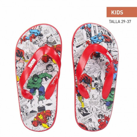 Flip Flops for Children Marvel Red Grey - 35