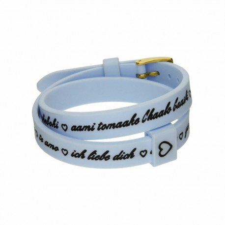 Naiste Käevõru il mezzometro I LOVE YOU GOLD - BRACCIALE IN SILICONE/SILICONE BRACELET