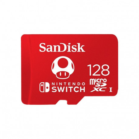 SanDisk Nintendo Switch 128 GB microSDHC, Memory Card (red, UHS-I U3, V30)