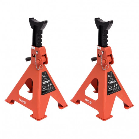 Yato YT-17312 jack stands, 6t, 382-580mm, 2pcs, GRF, pawl, 258x285mm, 100x29mm