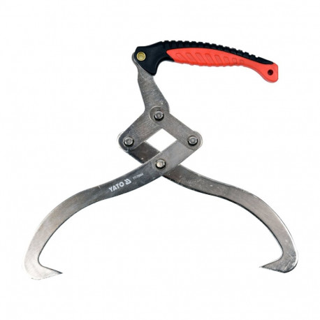 Yato YT-79904 log tongs, 450mm, 300mm jaw range, carbon steel, PVC handle, for forestry and garden w
