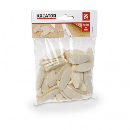 Liideslamell BISCUIT 45x15x4mm 50 tk. KREATOR