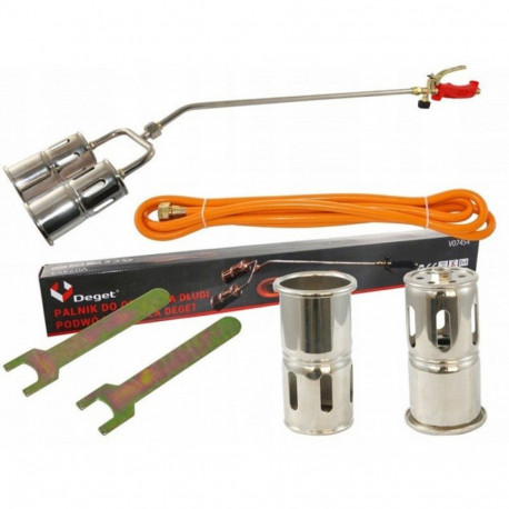 Gaasipõleti topelt 2x20kW, 2x60mm, 3m DEGET