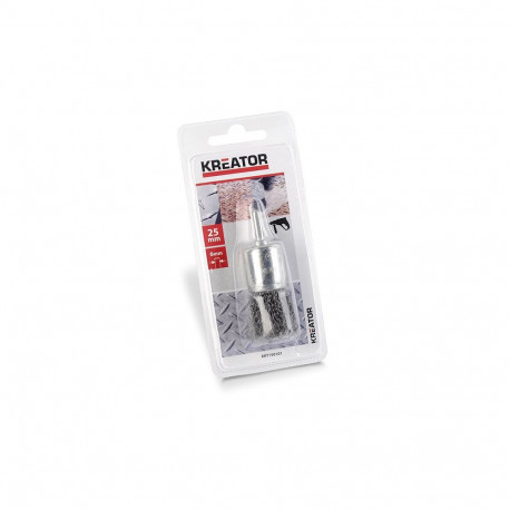 Conical brush Ø25mm, steel bristles Kreator