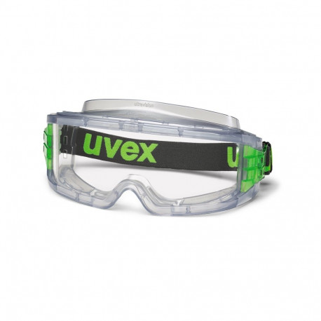 Uvex Ultravision CA safety goggle – wide-vision, clear cellulose acetate anti-fog lens, grey transpa