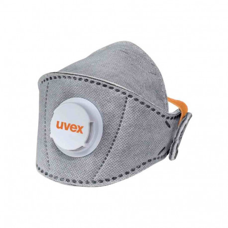 uvex silv-Air 5220+ Premium Carbon FFP2 foldable respirator mask – exhalation valve, adjustable nose