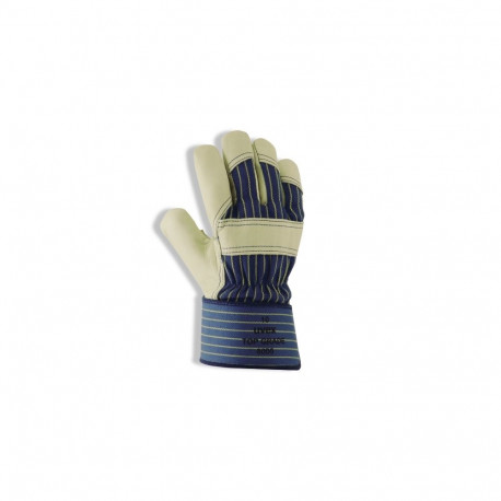 Safety gloves, Uvex Topgrade 8000, cowgrain leather, fabric cuff size 9