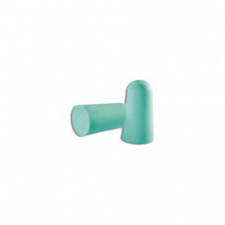 Ear plugs, disposable, One-fit, non-corded, pair packed. Sky blue. SNR: 31dB. 1 pair. For loud envir