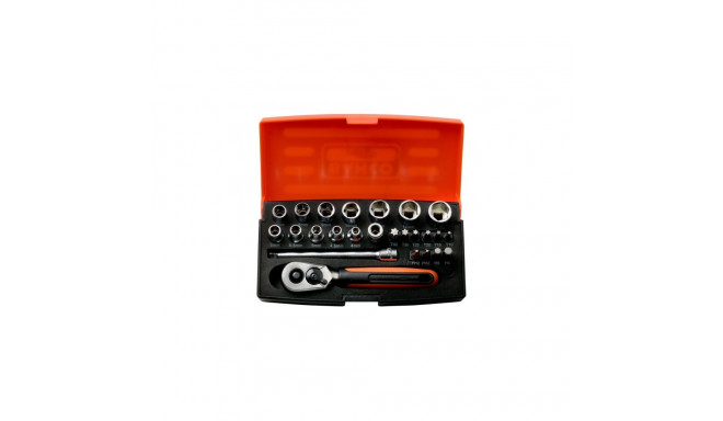 Sockets 4-13mm and bits PH,HEX,TORX set 1/4" 25pcs
