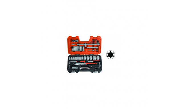 Socket set 1/4"+1/2" 56pcs