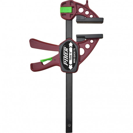 Piher ühekäe pitskruvi Mini Quick – pööratav, 5,5x15 cm, nailon- ja klaaskiust haaratsid, karastatud