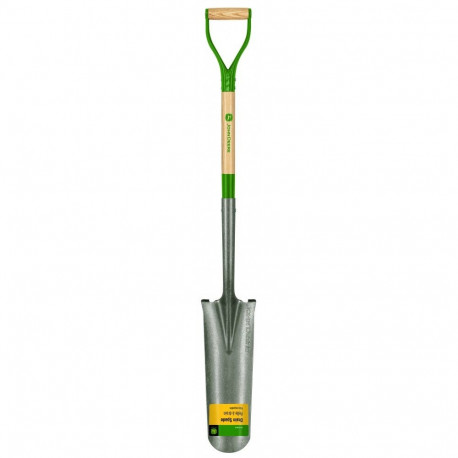 John Deere drain spade with wooden shaft and D-grip handle, 123cm