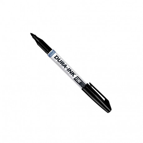 Markal Dura-Ink 15 permanent marker – fine 1.5mm bullet tip, industrial-strength xylene-free ink, bl