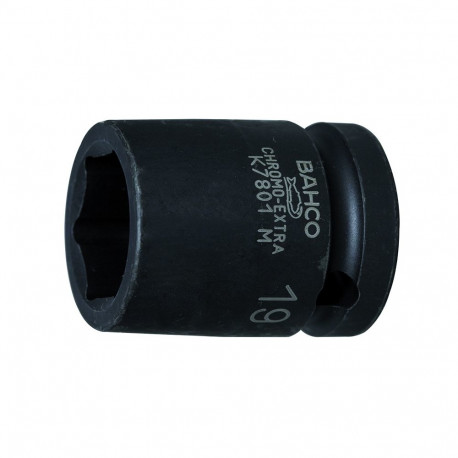 Hexagon impact socket K7801M 19mm, 1/2"