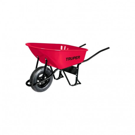 Truper 100L wheelbarrow with metal tray and reinforced pneumatic wheel (3pcs)