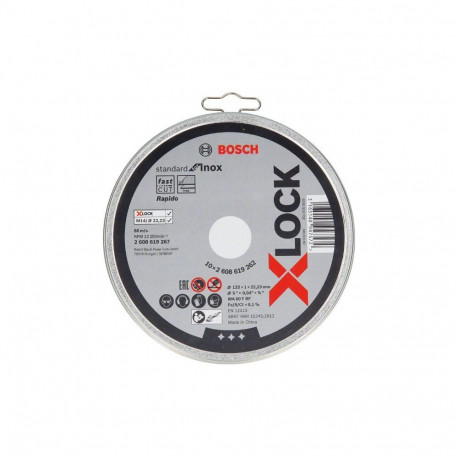 Cutting disc 125x1x22,23mm, Standard INOX, X-LOCK - 10pcs