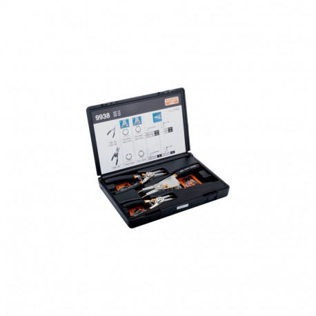 Set of three adjustable pliers for both internal and external circlips (straight, 15° and 90°) 160mm