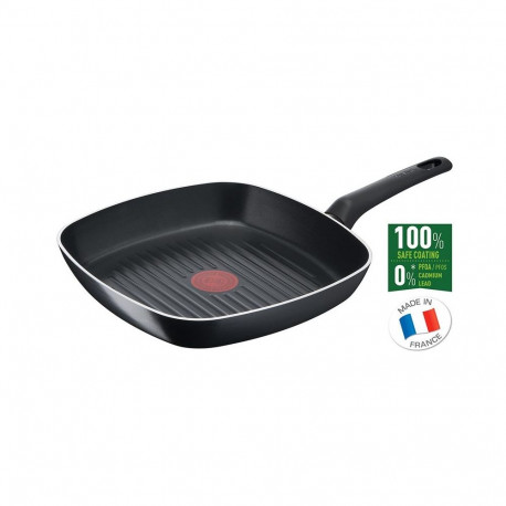 Tefal Simple Cook 26 x 26 cm Grillpann, aluminum, must