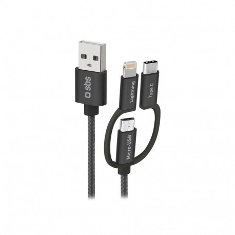 Cable SBS 3-in-1 USB/USB-C/MicroUSB/Lightning 1,2m