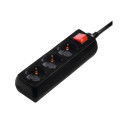 Pikendusj. Hama 3-Way, Switch, 3m, Black