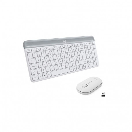 Desktop Logitech Slim Combo MK470 US (W), valge