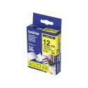 Lint Brother TZE631 12mm must/kollane 8m