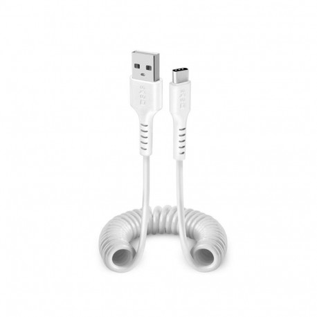 Cable SBS Coiled USB/USB-C 17-100cm White