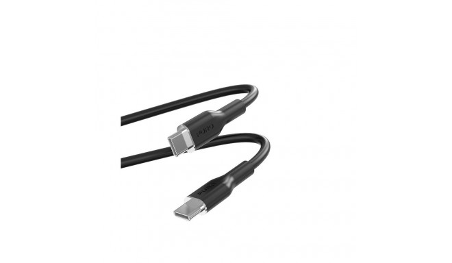 Kaabel Puro Soft USB-C/USB-C 1,5 m, must