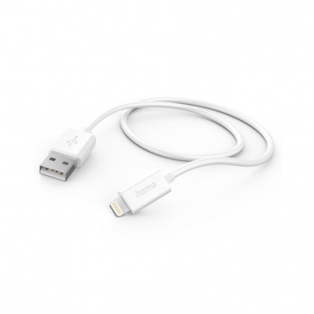 Kaabel Hama USB A - Lightning, 1m, valge