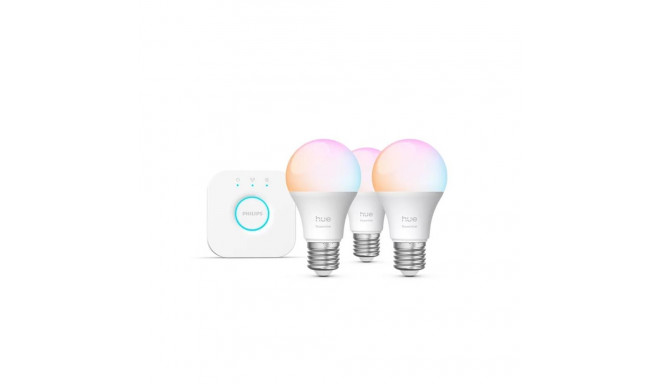 Philips Hue Essential E27 8W 806lm, Colored, 3-pack + Bridge