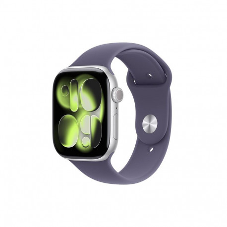 Apple Watch 11 5G 46mm Silver Alu, Purple Sport Band, M/L